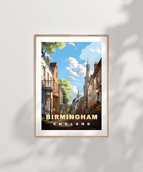 Çerçevesiz Poster Birmingham'ın Sakin Sokakları - Resim 6