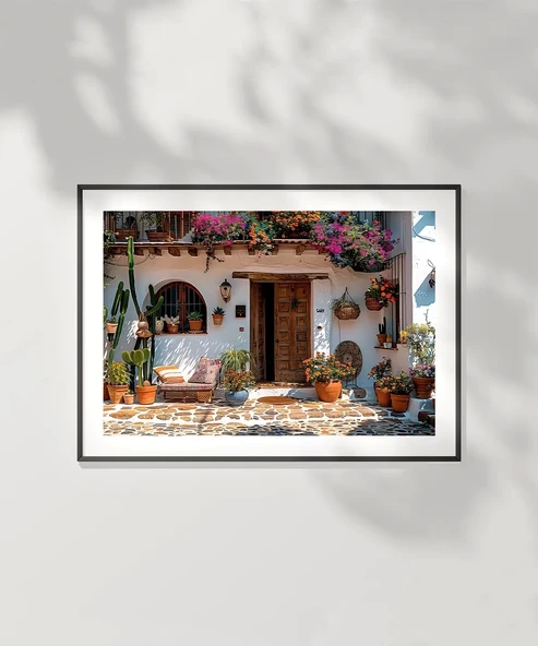 Çerçevesiz Poster Doğanın Renkleriyle Süslenen Ev - Resim 6