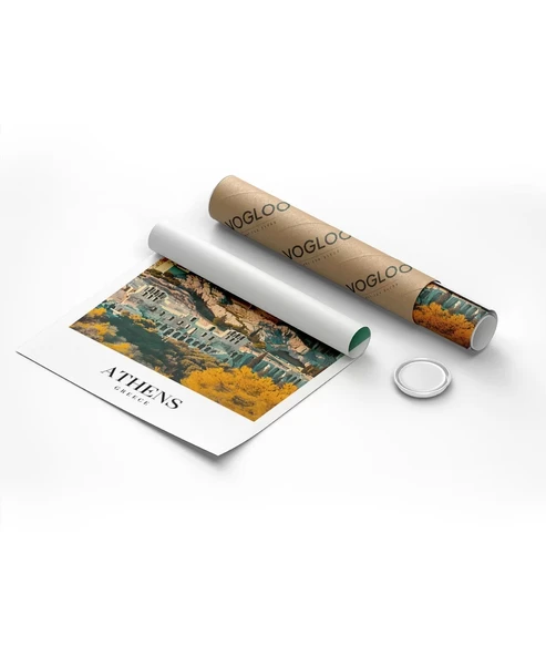 Çerçevesiz Poster Antik ve Modern Şehir - Resim 8