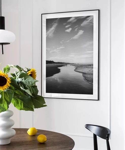 Çerçevesiz Poster Monokrom Dinginlik - Resim 3