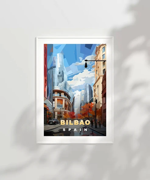 Çerçevesiz Poster Modern Sanatın Şehri Bilbao - Resim 2