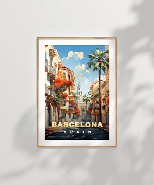 Çerçevesiz Poster Barcelona’nın Zarif Sokakları - Resim 6