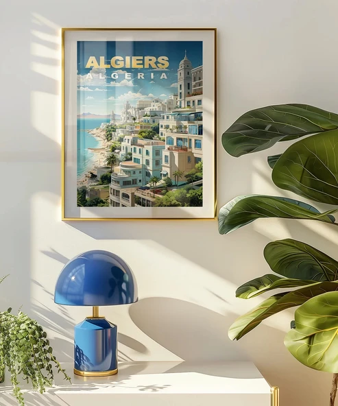 Çerçevesiz Poster Algiers Coastal Serenity - Resim 5