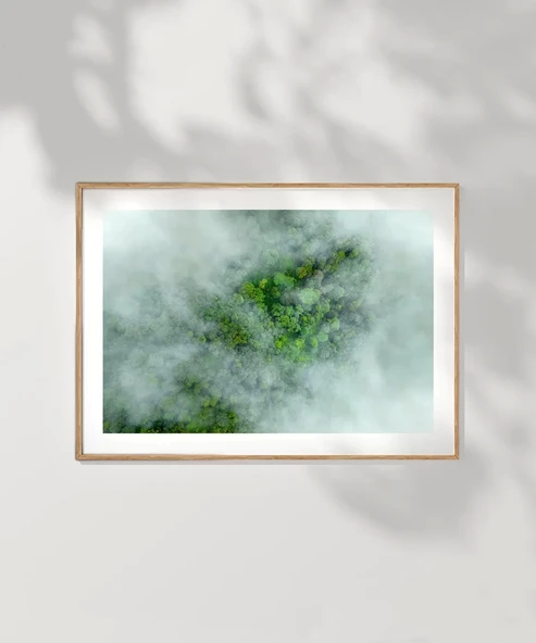 Çerçevesiz Poster Sisli Orman - Resim 7