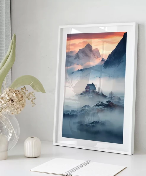 Çerçevesiz Poster Dağdaki Yuva - Resim 5