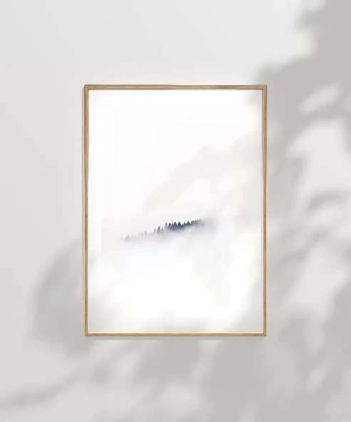 Çerçevesiz Poster Sisli Zirve - Resim 7