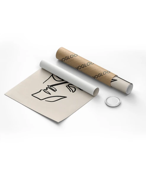 Çerçevesiz Poster Soyut Yüz Çizgileri 3'lü - Resim 8