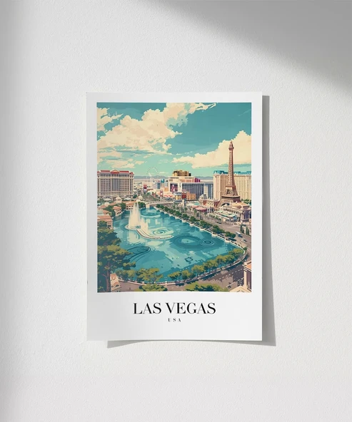 Çerçevesiz Poster Bellagio & Paris View ürün görseli