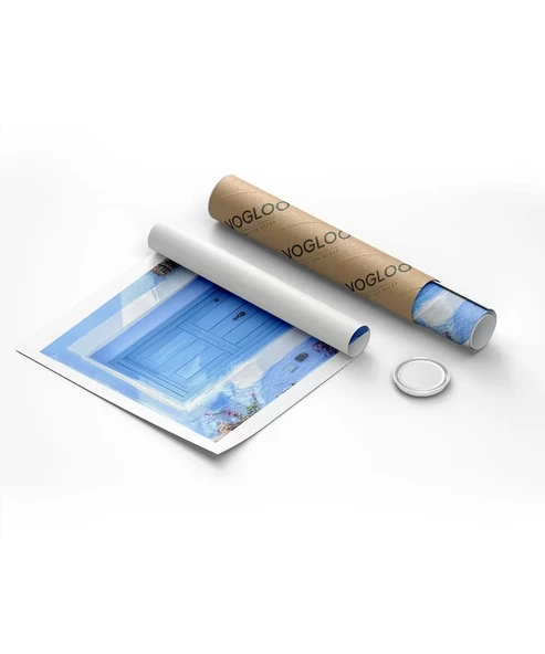 Çerçevesiz Poster Çiçeklerin Ardındaki Kapı - Resim 8