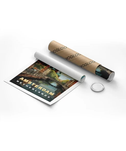 Çerçevesiz Poster Amsterdam’ın İkonik Kanalları - Resim 8