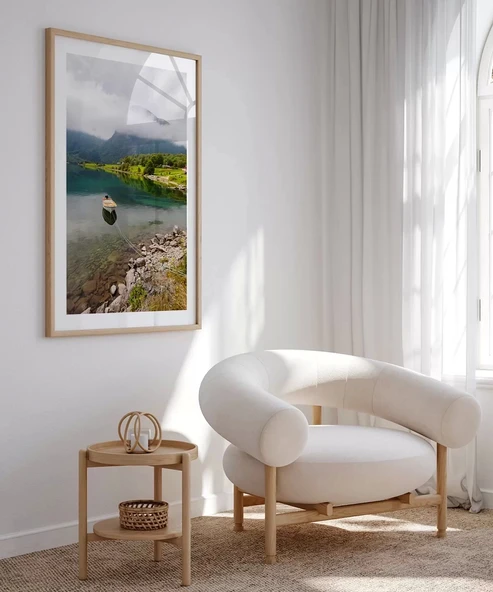 Çerçevesiz Poster Göl Kenarında Huzur - Resim 3