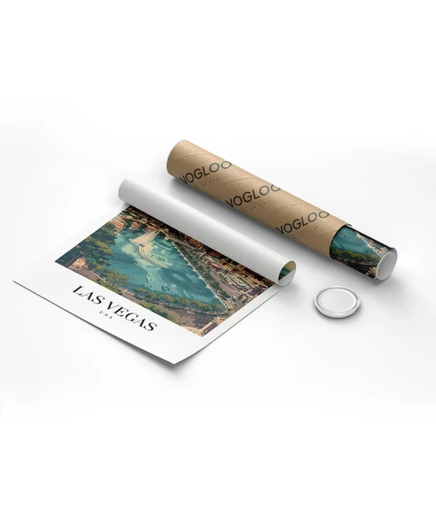 Çerçevesiz Poster Bellagio & Paris View - Resim 8