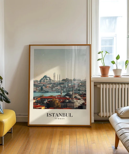 Çerçevesiz Poster Timeless Istanbul Skyline - 5