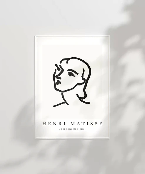 Çerçevesiz Poster Henri Matisse Soyut Portre - Resim 2