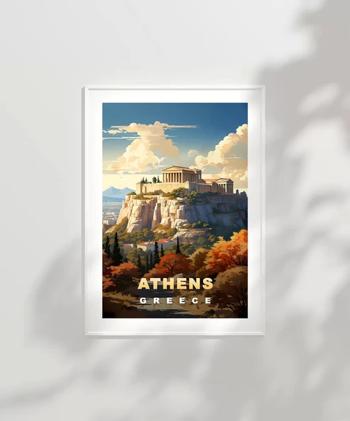 Çerçevesiz Poster Atina’nın İkonu - Resim 2