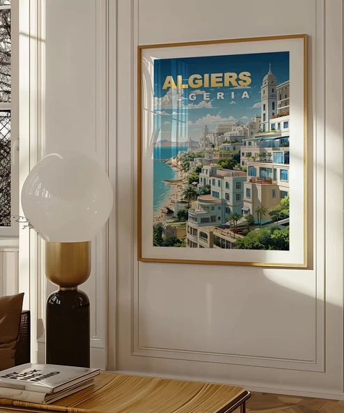 Çerçevesiz Poster Algiers Coastal Serenity - Resim 4