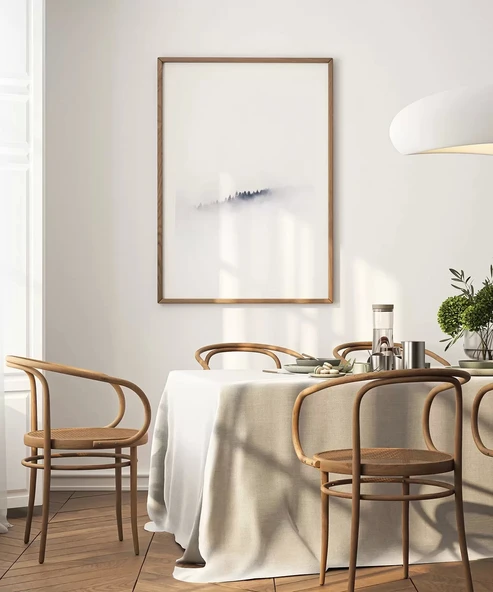 Çerçevesiz Poster Sisli Zirve - Resim 5