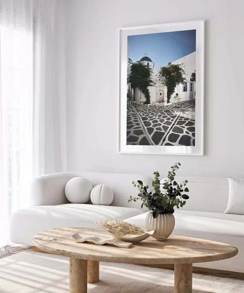 Çerçevesiz Poster Geleneksel Akdeniz Mimarisi - Resim 4