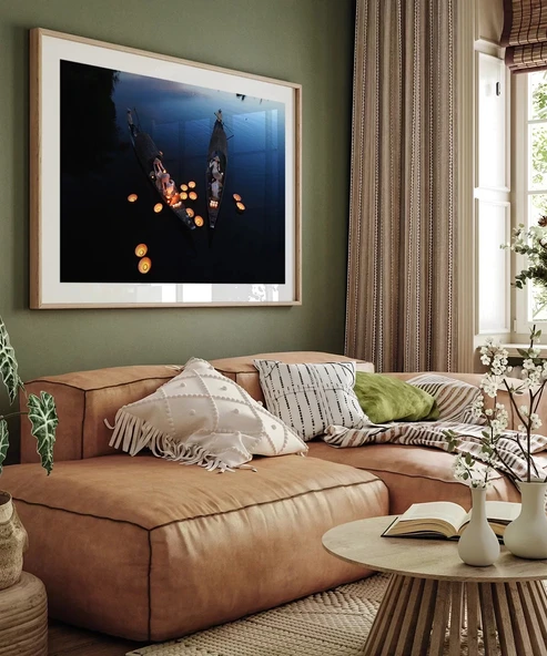 Çerçevesiz Poster Geceye Bırakılan Işıklar - 5