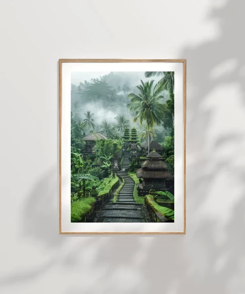 Çerçevesiz Poster Sisler İçinde Tapınak - Resim 7