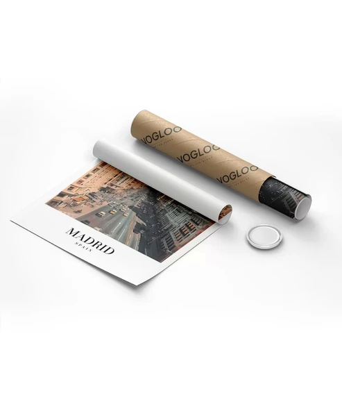 Çerçevesiz Poster Madrid’in İkonik Caddesi - Resim 8