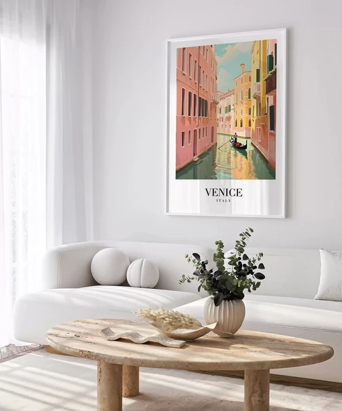 Çerçevesiz Poster Gondollar Şehri - Resim 3