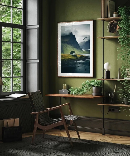 Çerçevesiz Poster Nehir Kıyısında Huzur - Resim 5