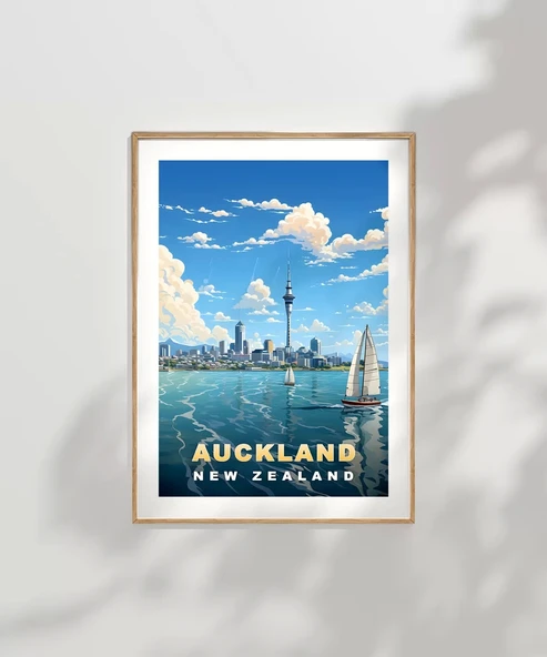 Çerçevesiz Poster Auckland Sanat Baskısı - Resim 7
