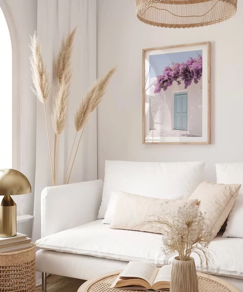 Çerçevesiz Poster Mor Çiçeklerin Gölgesinde - Resim 3