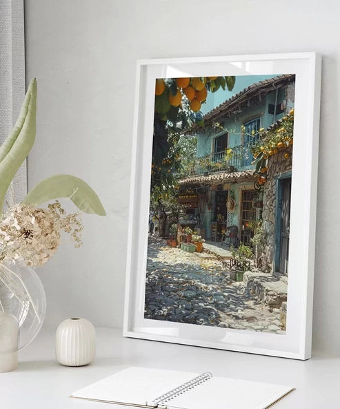 Çerçevesiz Poster Taş Sokakların Huzuru - Resim 5