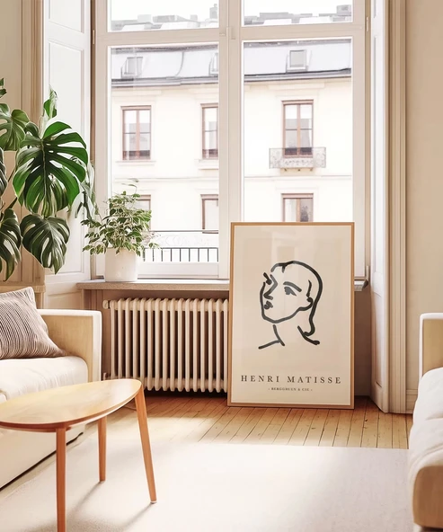 Çerçevesiz Poster Henri Matisse Soyut Portre - Resim 4