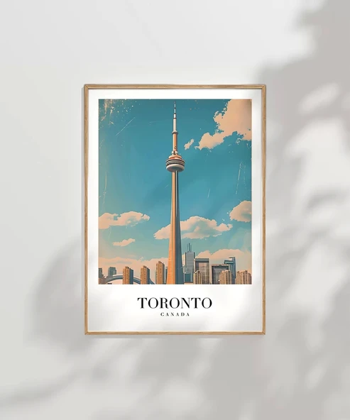 Çerçevesiz Poster Gökyüzüne Dokunan Toronto - Resim 6