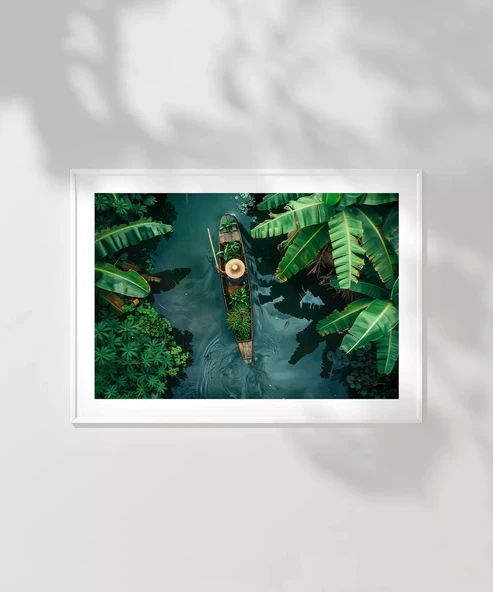 Çerçevesiz Poster Tropikal Nehirde Yolculuk - Resim 2
