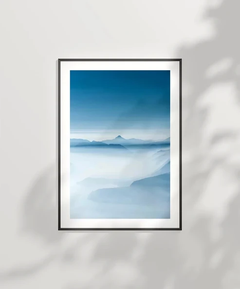 Çerçevesiz Poster Sislerin İçindeki Dağlar - Resim 6