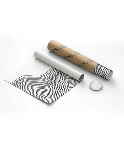 Çerçevesiz Poster Soyut Hatlar ve Akış 3'lü - Resim 8