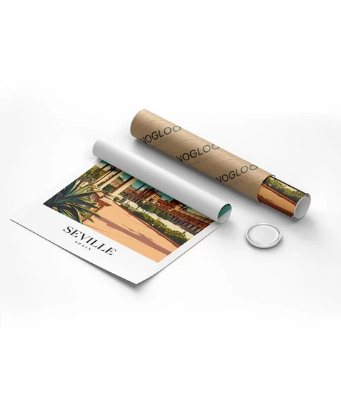 Çerçevesiz Poster Tarihi Sevilla - Resim 8