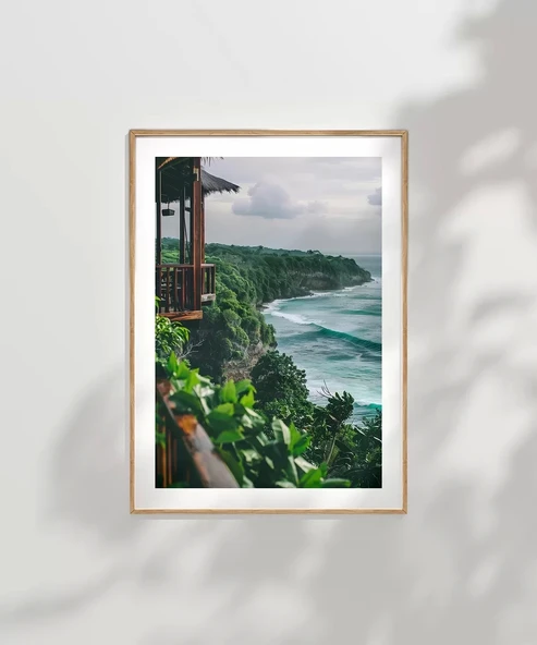 Çerçevesiz Poster Okyanusa Açılan Pencere - Resim 7