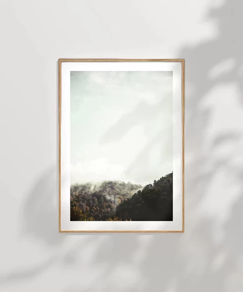 Çerçevesiz Poster Sislerin Ardındaki Orman - Resim 7