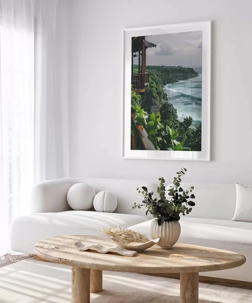 Çerçevesiz Poster Okyanusa Açılan Pencere - Resim 4