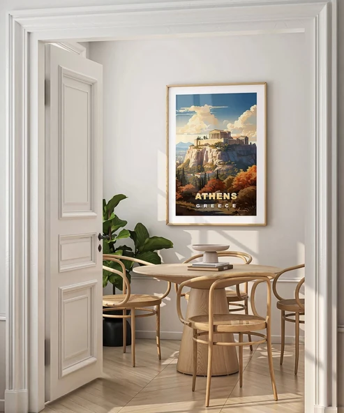 Çerçevesiz Poster Atina’nın İkonu - Resim 4