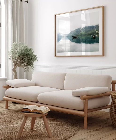 Çerçevesiz Poster Sakin Göl Manzarası - Resim 5