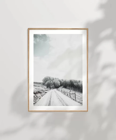 Çerçevesiz Poster Karlar Altında - Resim 7