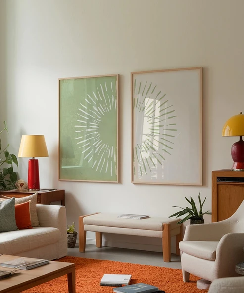 Çerçevesiz Poster Doğa Esintili 2'li - Resim 3