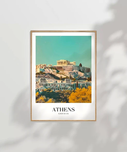 Çerçevesiz Poster Antik ve Modern Şehir - Resim 7