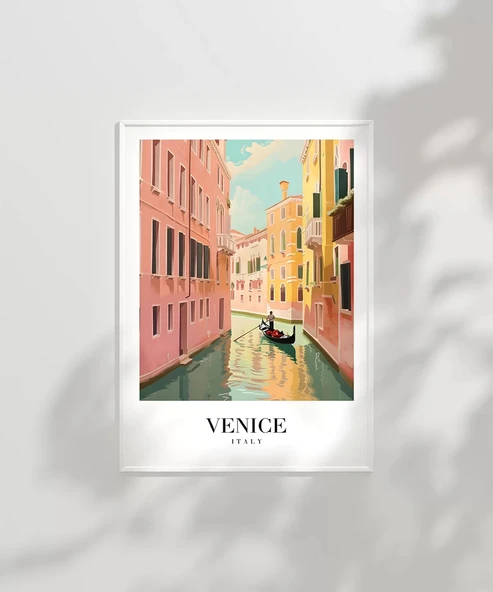 Çerçevesiz Poster Gondollar Şehri - Resim 2