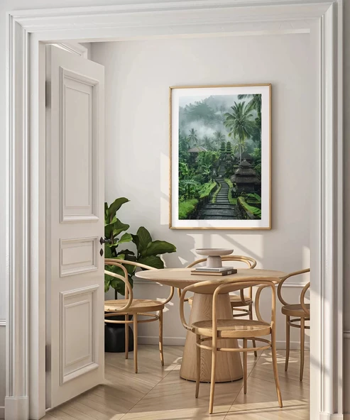 Çerçevesiz Poster Sisler İçinde Tapınak - Resim 5