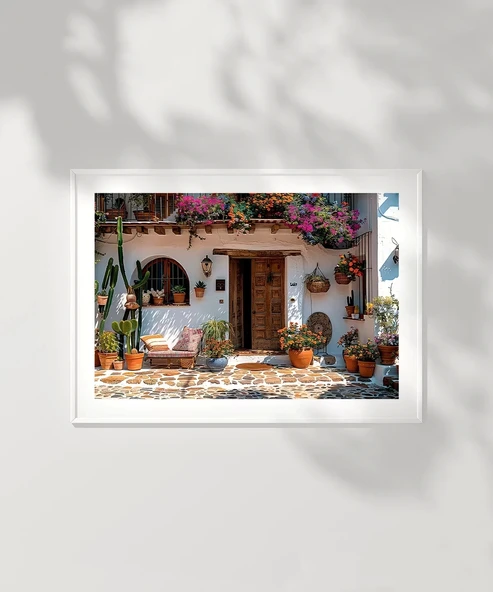 Çerçevesiz Poster Doğanın Renkleriyle Süslenen Ev - Resim 2