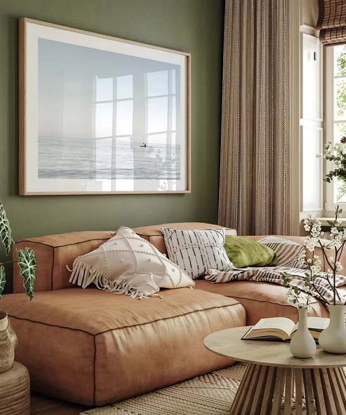 Çerçevesiz Poster Denizde Tek Başına - Resim 3