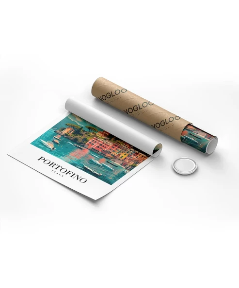 Çerçevesiz Poster Portofino'nun Renkli Kıyıları - Resim 8