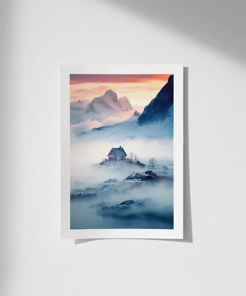 Çerçevesiz Poster Dağdaki Yuva ürün görseli